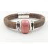 Brown Cork Pink Bead Bracelet
