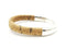 Tan Cork Silver Cuff Bracelet