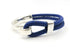 Royal Blue Cork Side Hook  Bracelet