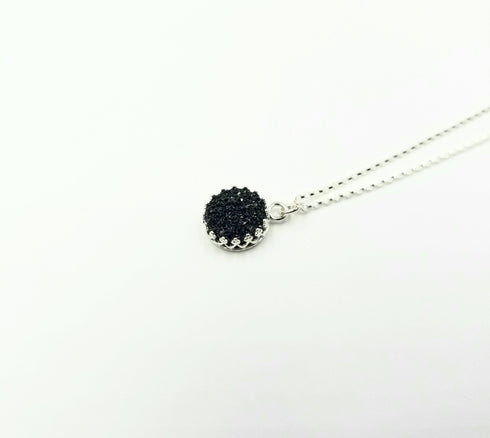 Black Druzy Necklace