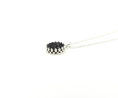 Black Druzy Necklace