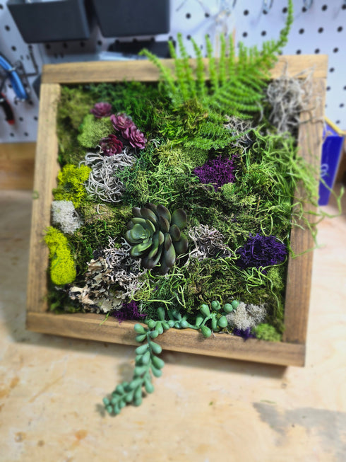 Moss Wall Art & Permanent Jewelry Craft & Sip Workshop: Monday, February 17th, 5:30pm