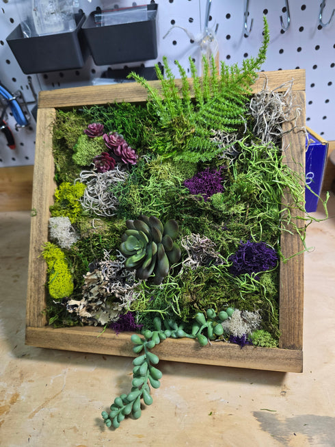 Moss Wall Art & Permanent Jewelry Craft & Sip Workshop: Monday, February 17th, 5:30pm