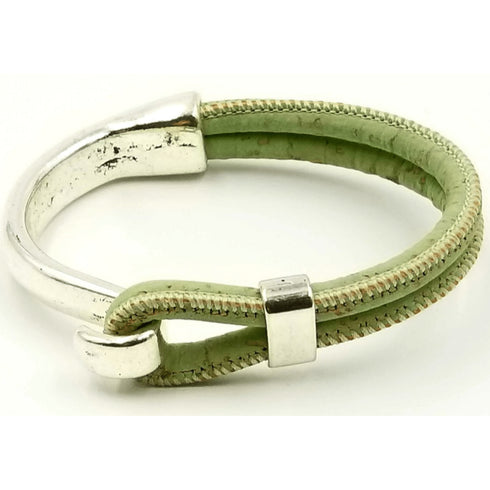 Mint Green Cork Side Hook Bracelet