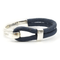 Navy Cork Side Hook Bracelet