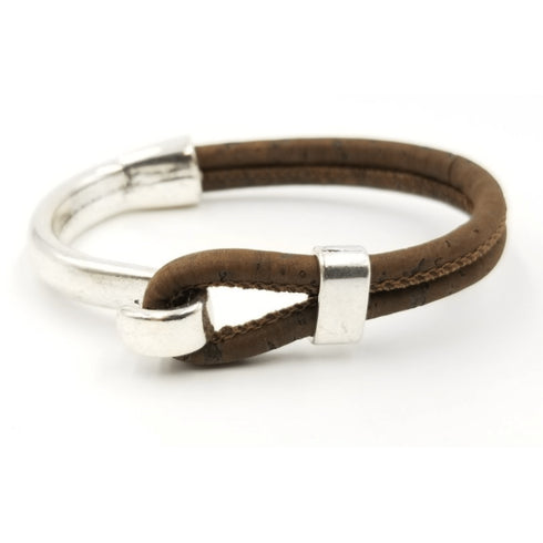 Brown Cork Side Hook Bracelet
