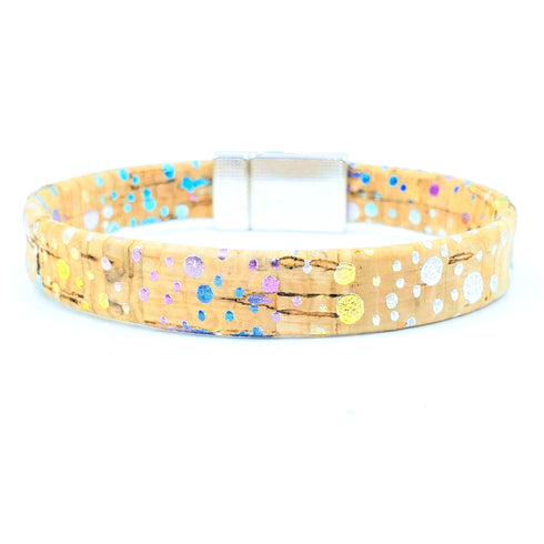 Rainbow Magnetic Cork Bracelet