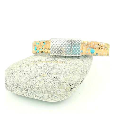 Rainbow Magnetic Cork Bracelet