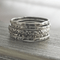 Floral Silver Stacking Ring Set