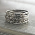 Floral Silver Stacking Ring Set