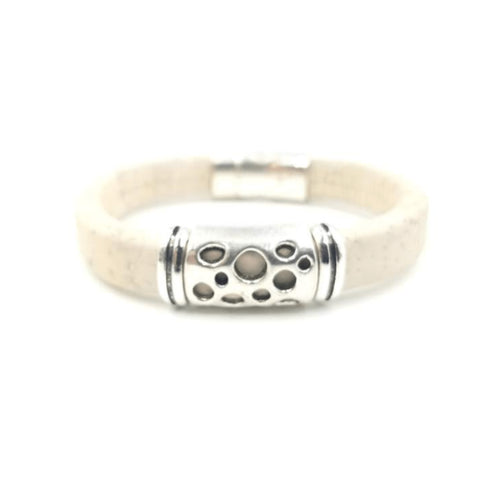 White Cork Hole Bracelet
