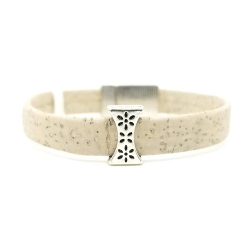 White Slider Cork Bracelet