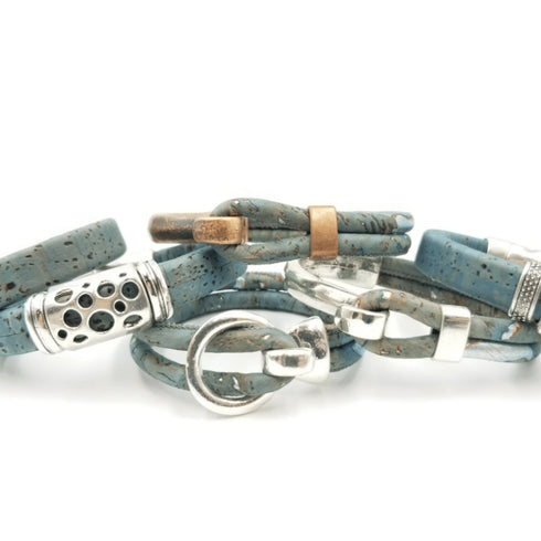 Blue Cork Hole Bracelet
