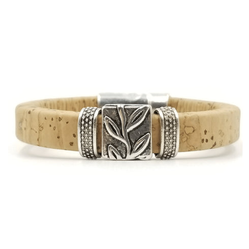 Tan Cork Leaf Bracelet