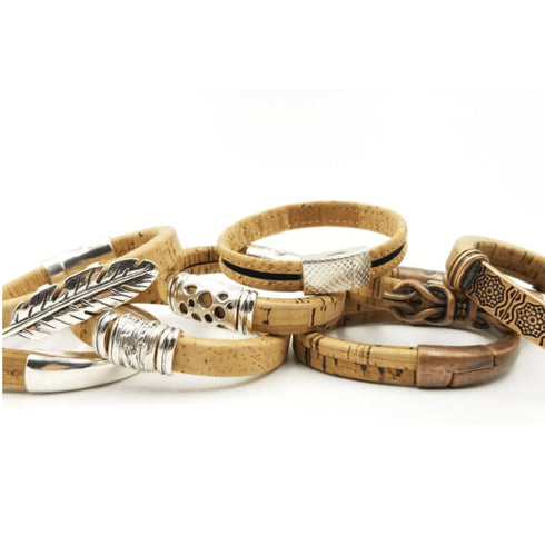 Tan Cork Leaf Bracelet