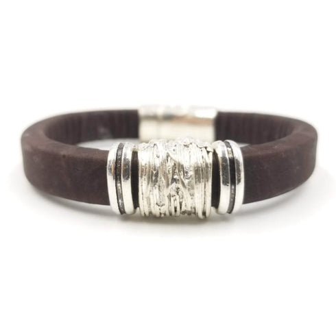 Brown Cork Bead Bracelet