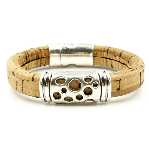 Tan Cork Hole Bracelet