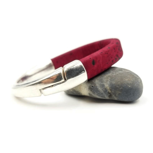 Wine Cork Silver Cuff