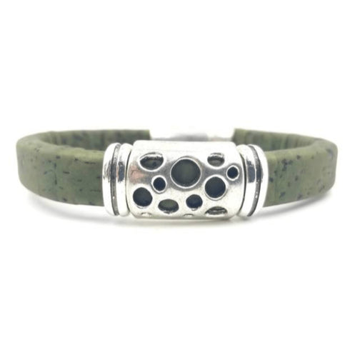 Sage Cork Hole Bracelet
