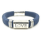 Navy Cork Love Bead Bracelet