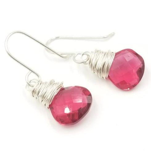 Pink Quartz Earrings