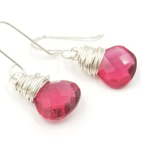 Pink Quartz Earrings