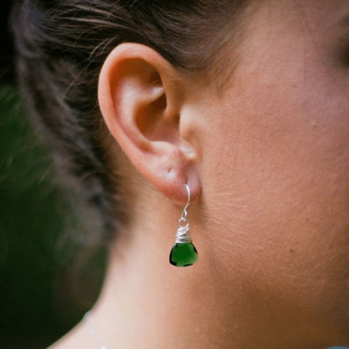 Green Quartz Earrings