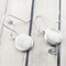 White Druzy Earrings