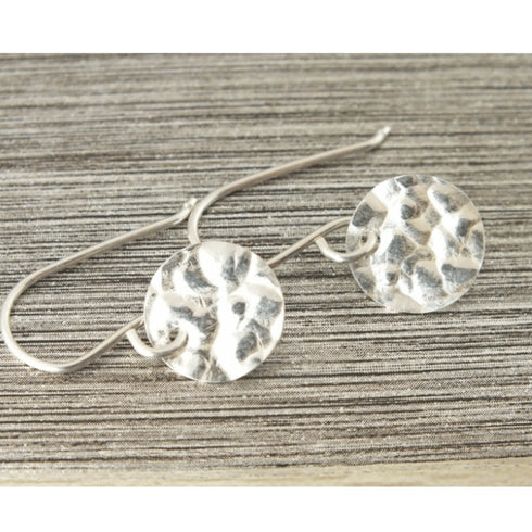 Hammered Disc Earrings
