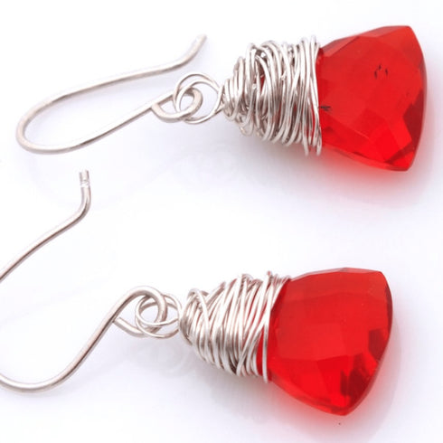 Orange Quartz Earrings