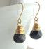 Black Spinel Gold Earrings