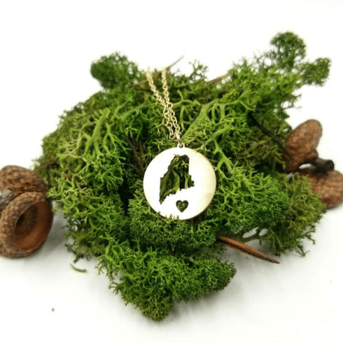 Maine Circle Gold Necklace