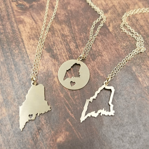 Maine Circle Gold Necklace