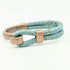 Blue Cork Copper Side Hook Bracelet
