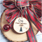 Personalized First Christmas Wood Slice Ornament