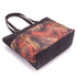 Black Autumn Palm Cork Zipper Tote