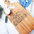Custom Handwritten Recipe Charcuterie Wood Cutting Board