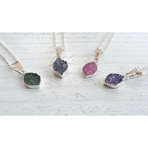 Marquis Druzy Sterling Silver Necklace