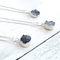 Blue Druzy Electroplated Silver Necklace