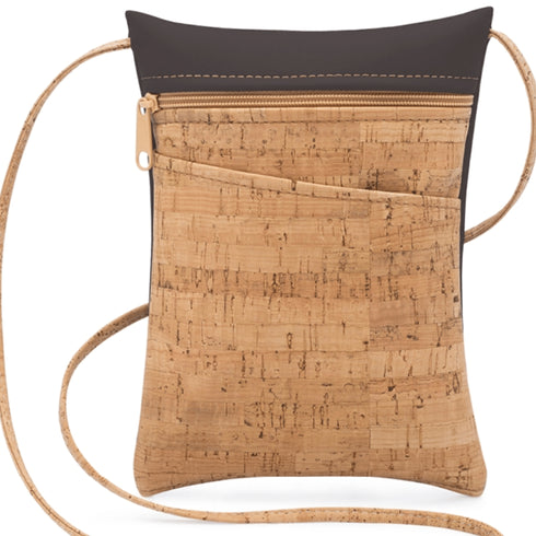 Brown & Tan Cork Messenger Bag