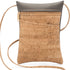 Silver Tone & Tan Cork Messenger Bag