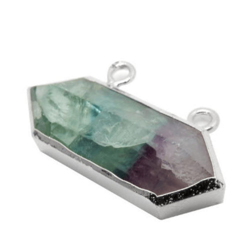 Fluorite Bar .925 Necklace