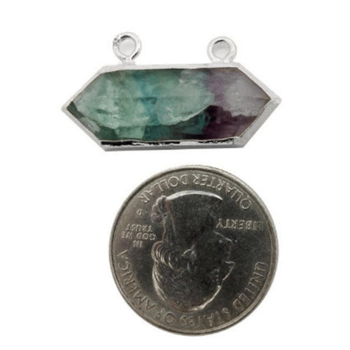 Fluorite Bar .925 Necklace