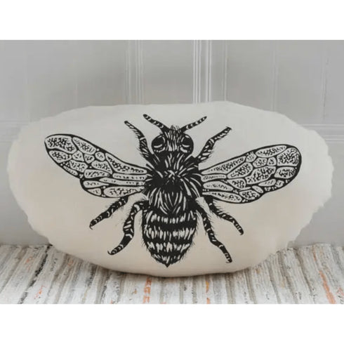 Honeybee Pillow- Black