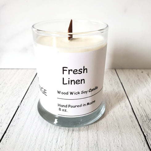 Fresh Linen Wood Wick Candle