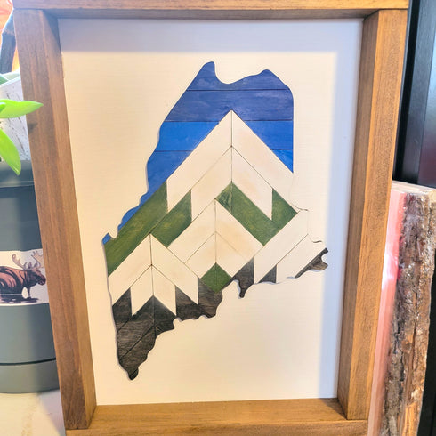 Maine Mountain Sign DIY Kit, Everything Included to Finish!