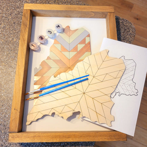 Maine Mosaic Sign | Maine 3D Sign | Maine Wood Sign