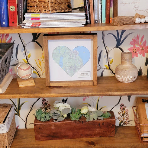 Custom Map Heart Sign, Any State or City! Personalized Map