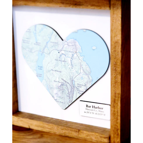 Custom Map Heart Sign, Any State or City! Personalized Map