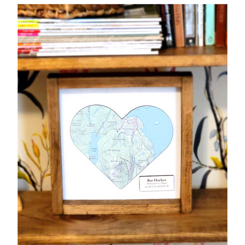 Custom Map Heart Sign, Any State or City! Personalized Map